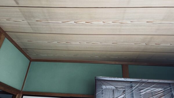 長崎市伊良林町 和室天井からクロス仕上げ工事